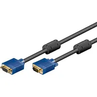 Full Hd Svga monitor extension cable, gold-plated, 1.8 m, blue-black - Vga male 15-Pin  female 94613