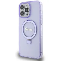 Guess Iml Ring Stand Glitter Magsafe Case for iPhone 15 Pro Max Purple  Guhmp15Xhrsgsu 3666339156770