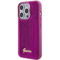 Guess Sequin Script Logo Case for iPhone 15 Magenta  Guhcp15Spsfdgsf 3666339173012