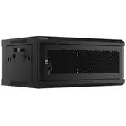 Hanging cabinet 19 inches 4U 600X450 perforated doors Flat pack black  Wf01-6404-23B 5901969439915 Nulagr4U0000014