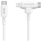 Hyper Hyperjuice Silicone Usb-C to and Lightning Hybrid 60W Cable  Hj4010Whgl 6941921149376