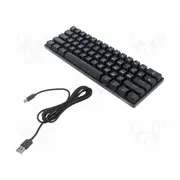 Keyboard black Usb C wired,US layout mechanical keyboard,RGB  Savgk-Blackout-Bl Blackout Blue