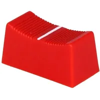 Knob slider red 23X11X11Mm Width shaft 3/4Mm plastic  Cs1/4-Red Cs1 Type B Red