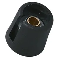 Knob with pointer polyamide Øshaft 6Mm Ø16X16Mm black  A3016069