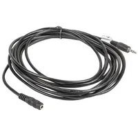 Lanberg Ca-Mjfj-10Cc-0050-Bk audio cable 5 m 3.5Mm Black  5901969413311 Kvalaejic0008