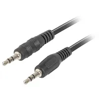 Lanberg Ca-Mjmj-10Cc-0020-Bk audio cable 2 m 3.5Mm Black  5901969413267 Kvalaejic0010