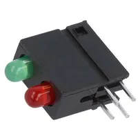 Led in housing green/red 3Mm No.of diodes 2 20Ma 40 22.2V  Dvdd220