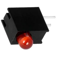 Led in housing red 3Mm No.of diodes 1 20Ma Lens red,diffused  H30E-1Sd