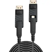 Lindy 70M Fibre Optic Hybrid Mini Displayport 1.4 Cable with Detachable Dp Connectors  38485 4002888384858