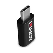 Lindy 71265 kabeļu spraudņu pāreja Usb Type C Melns  4002888712651 548847