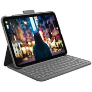 Logitech Slim Folio - Tastatur und Foliohülle kabellos Bluetooth Le Qwerty Spanisch Oxford Gray für Apple 10.2  iPad Wi-Fi, 10.5 Pro 10.9 Air Wi-Fi 920-011426 5099206107458 Cf88135
