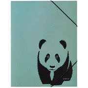 Mape Pagna Panda, A4, elastīga, ar gumiju, zaļa  200-13753 4009212059123