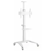 Monitora stiprinājums Gembird Aluminum Tv Floor Stand  with Caster Wheels White Tvs-70T-02-W 8716309128995