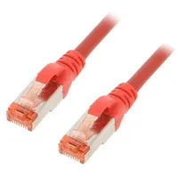 Patch cord S/Ftp 6 stranded Cu Lszh red 5M 27Awg  Dk-1644-050/R