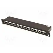 Patch panel Cablexpert black Number of ports 24 19 rack  Npp-C624-002