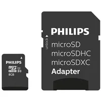 Philips Microsdhc 8Gb class 10/Uhs 1  Adapter Fm08Mp45B 8719274669036