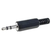 Plug Jack 3,5Mm male stereo,with strain relief ways 3  Jc-006
