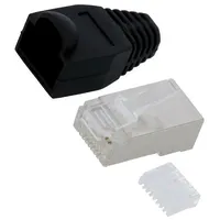 Plug Rj45 Pin 8 Cat 6 shielded,with protection Layout 8P8C  Log-Mp0022 Mp0022