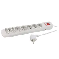 Plug socket strip protective Sockets 8 250Vac 10A grey  Arc8/30/Sz
