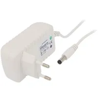Power supply switched-mode mains,plug 9Vdc 1A 9W Plug Eu  Posb09100A-Wh