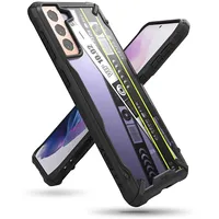 Ringke Fusion X Design durable Pc Case with Tpu Bumper for Samsung Galaxy S21 5G Plus black Ticket band Xdsg0052  8809785453047