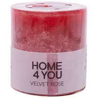 Svece Velvet Rose, D6.8Xh7.2Cm, sarkans  smaržas- roze 80072 4741243800724