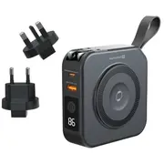 Swissten Power Bank All-In-One Pro ar maināmiem uzgaļiem Us / Eu Uk Portatīvais akumulātors 20W 10000Mah  22013978 8595217494312