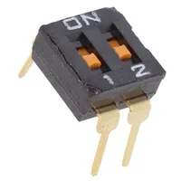 Switch Dip-Switch Poles number 2 On-Off 0.025A/24Vdc Pos  A6T-2101