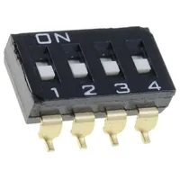 Switch Dip-Switch Poles number 4 On-Off 0.025A/24Vdc Pos 2  A6S-4101-H