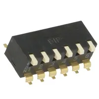 Switch Dip-Switch Poles number 6 On-Off 0.025A/24Vdc Pos 2  Epm-06-V