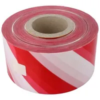 Tape warning white-red L 250M W 100Mm Thk 0.1Mm  Med.40/10 40/10