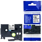 Tz2-S241 uzlīmju lente  Strong melns uz balta, 18Mm Analogs tzeS241 6998096052413