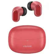 Usams Słuchawki Bluetooth 5.1 Tws Bh series bezprzewodowe czerwony red Bhubh03  6958444900964