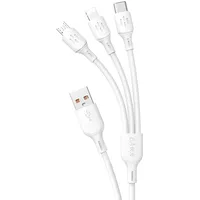 Usb cable - C  micro Lightning 480Mb s 6A 1.2M white L8Aw 6973687244606