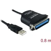 Usb/Lpt printera kabelis 0.8M, Delock  82001 4043619820016