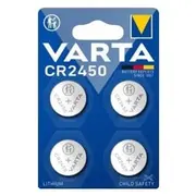 Varta Batterie Knopfzelle Cr2450 3V 570Mah Lithium  4St. 06450101404 4008496133383
