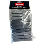 Veļas knaģi plastmasas 20Gab pelēki  24801121 8032638011211