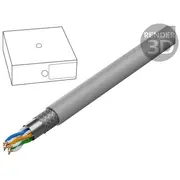 Wire Sf/Utp 4X2X26Awg 5E stranded Cu Pvc grey 100M  Dk-1531-P-1-1