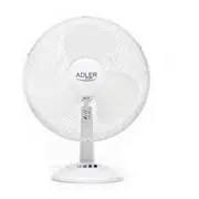 Adler  Ad 7304 Desk Fan White Diameter 40 cm Number of speeds 3 Oscillation 45 W 5908256830783