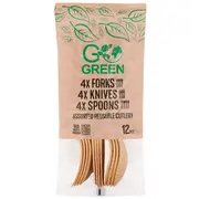 Atkārtoti lietojams asorti galda piederumu komplekts 12 gab. Go Green  1901357 4743115013577