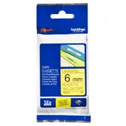 Tze-611 uzlīmju lente melns uz dzeltena 6Mm  Tze611 4977766686624