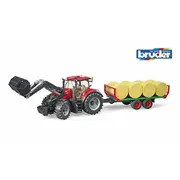 Bruder Case Tractor with loader and trailer - 03198  4001702031985