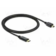 Cable Usb 2.0 B mini plug,USB C plug gold-plated 1M  Delock-83603 83603