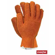 cimdi kokvilnas ar pvc/silikona tīklojumu oranži Rcrossl  R906665