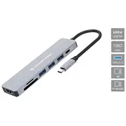 Conceptronic Donn19G 7-In-1 Usb 3.2 Gen 1 Docking Station, Hdmi, Usb-A 3.0 x 3, Sd, Tf/Microsd, 100W Pd  500 4015867230886 Wlononwcrrxyl