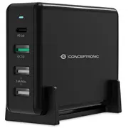 Conceptronic Ozul01B Pda/Mobīlo telefonu lādētājs Universāls Melns Ac Ātrā uzlāde IekScaronTelpas  4015867226377