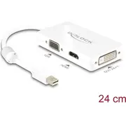 Delock Adapter mini Displayport 1.1 male Gt Vga / Hdmi Dvi female Passive white  62630 4043619626304