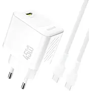 Dudao A28C 45W Gan Wall Charger  Usb-C Cable - White A28CWhite 6976625334261