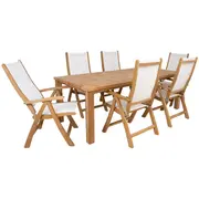 Edamistabas komplekts Bali galds, 6 saliekamie kresli  K13602 4741617107947