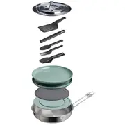 Ēdienu gatavošanas komplekts kempingā Wildfare Core Fry Pan Cookset 0,94L zilganpelēks/tumši pelēks  2812162006 1210001909755